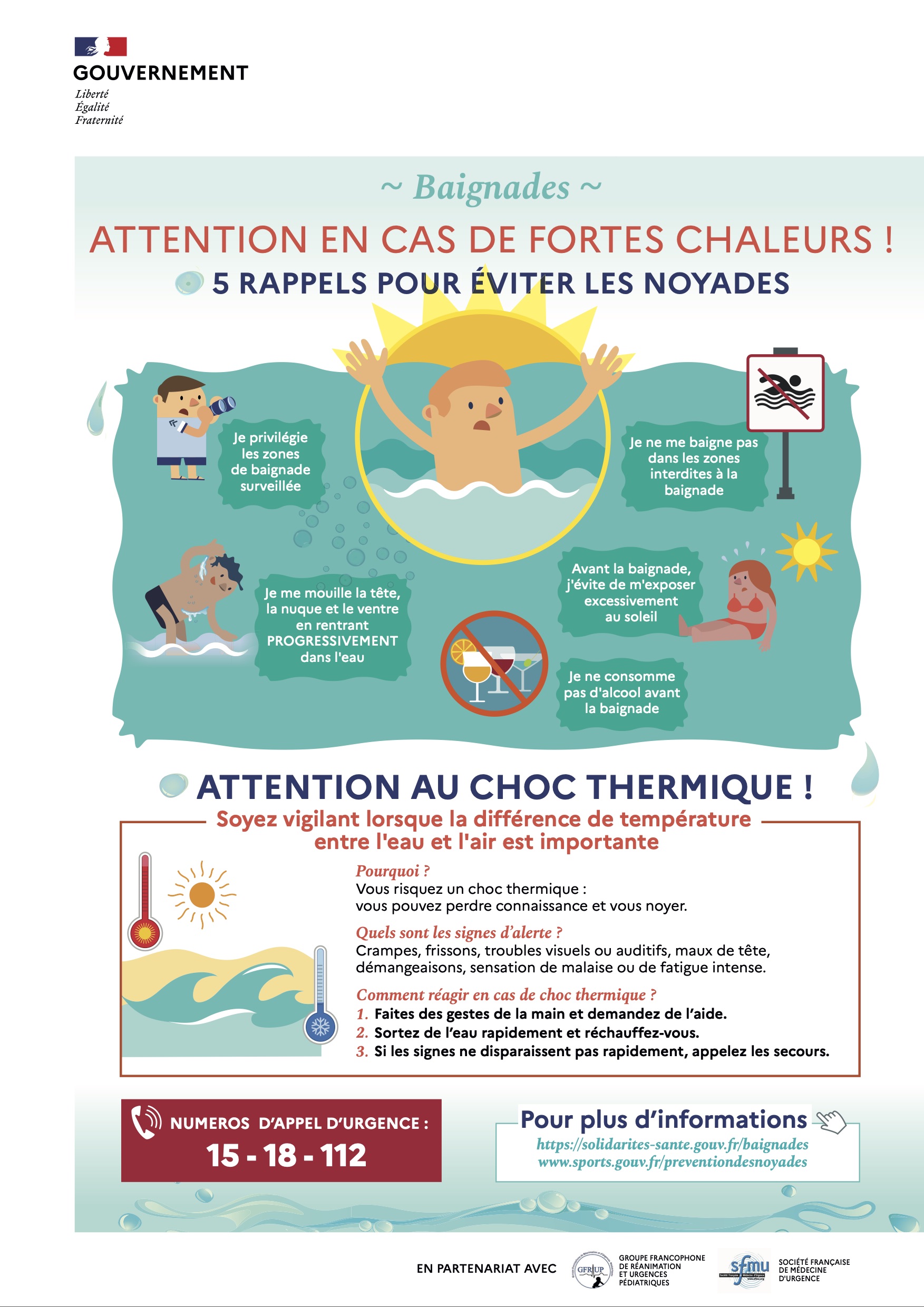 noyade chaleur