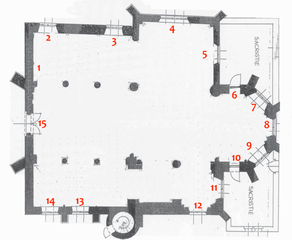 Localisation des vitraux