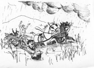 Huit Hommes - Dessin d'Albert Thiam