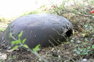 Impacts de balles sur l'observatoire cuirassé